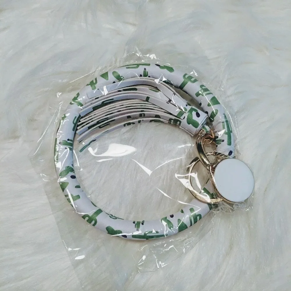 Wristlet bangle keychain bracelet tassel keyring